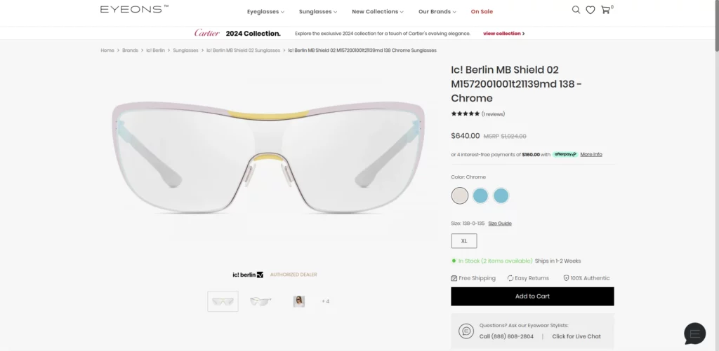 ic! berlin MB Shield frame at EyeOns official retailer