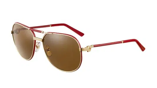 Cartier aviator red sunglasses