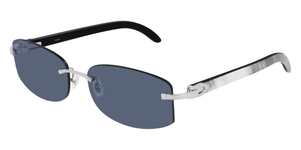 CT0031RS 002 Silver/White C Décor white buffs by Cartier