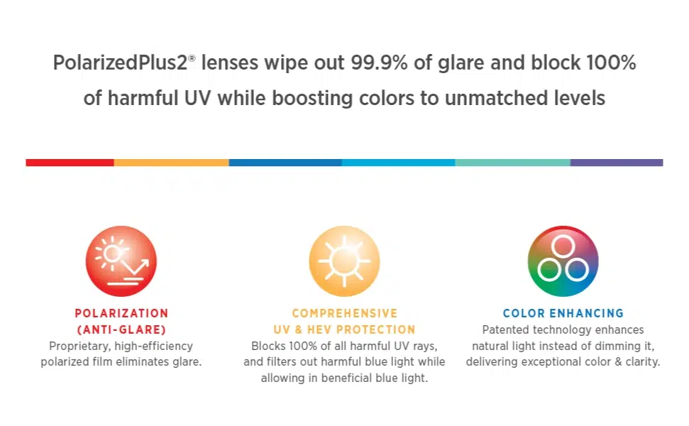 Features of PolarizedPlus2 lenses