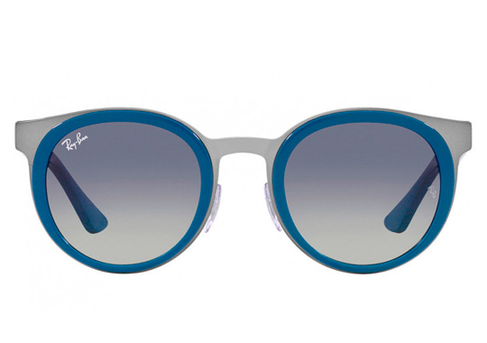 Ray-Ban Plastic Sunglasses Bonnie RB3710 Light Blue on Gunmetal