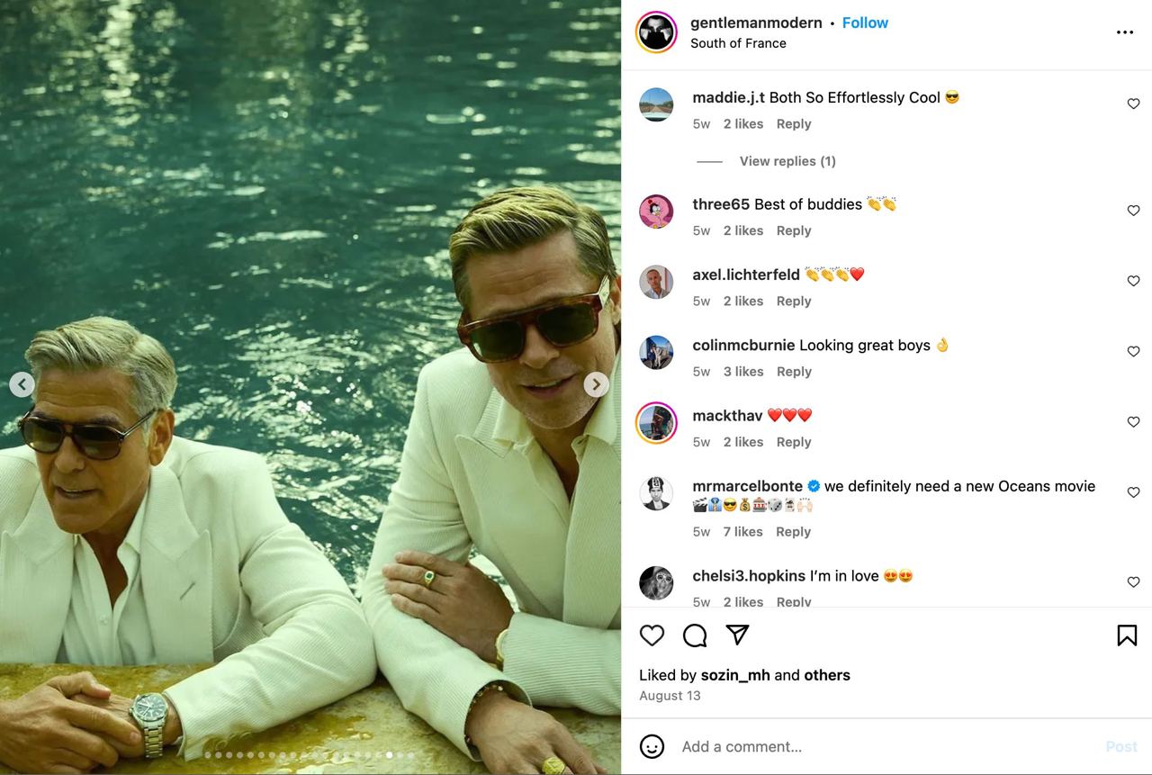 brad pitt george clooney sunglasses