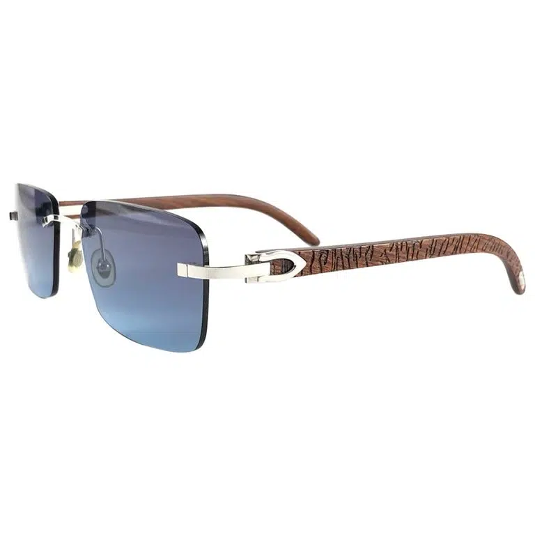Cartier C Decor Zebra wood sunglasses
