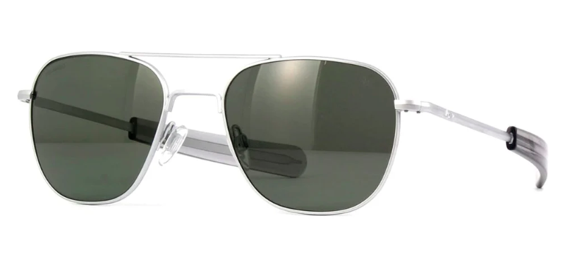 shades aviators silver metal