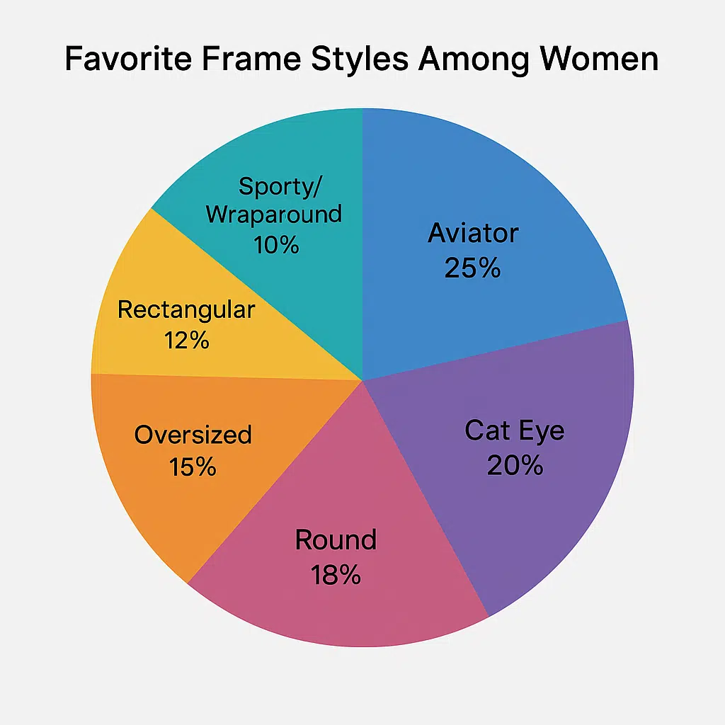 Favorite frame styles among women