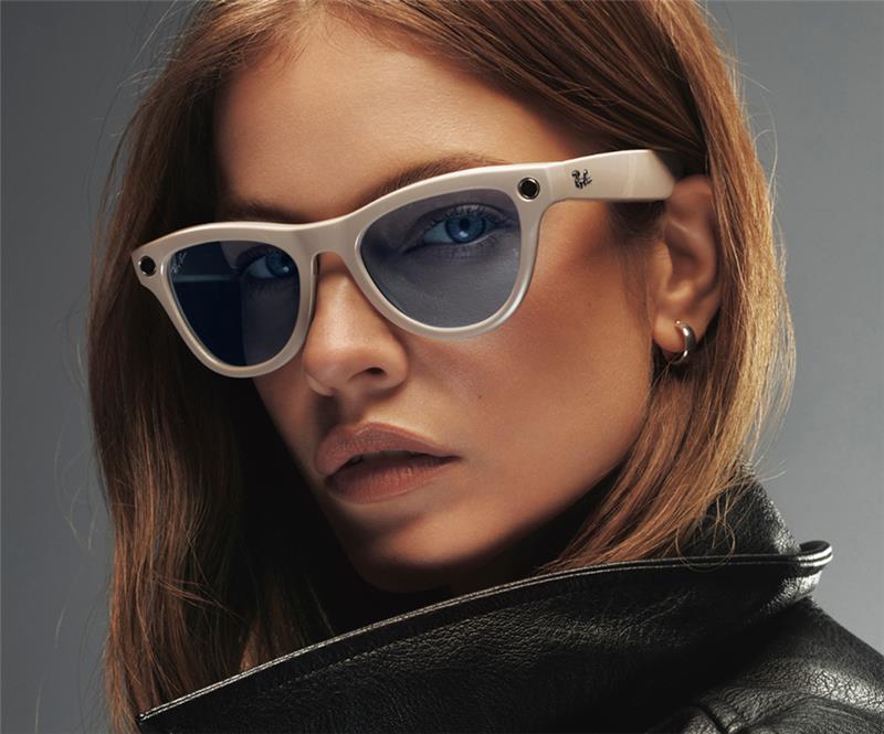 Ray-Ban beige AI glasses