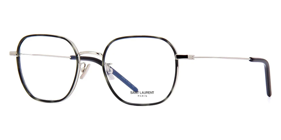 Saint Laurent silver metal eyeglasses