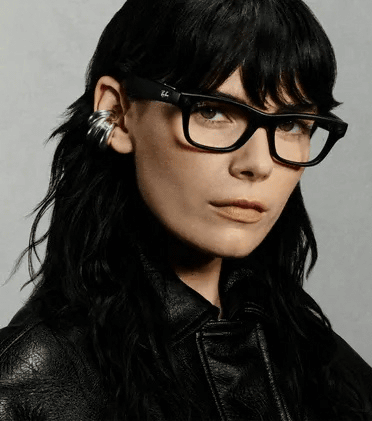 Woman wears optical frames Ray-Ban