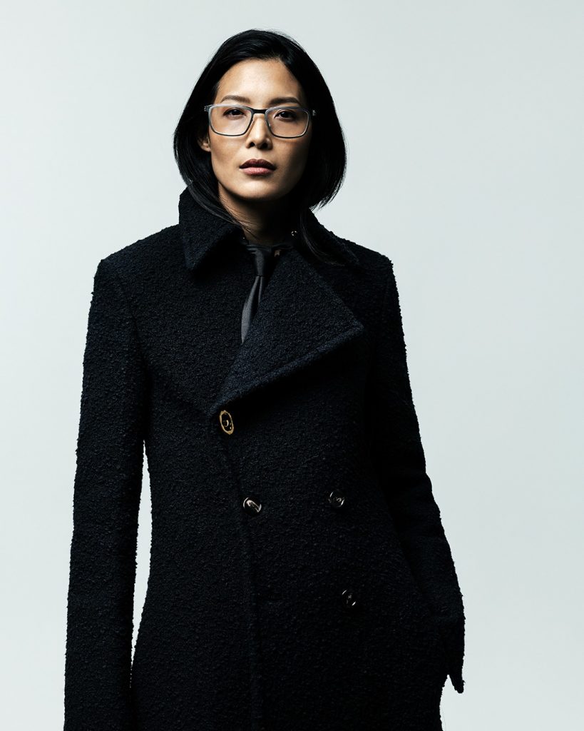 Woman wears ic! berlin eyewear