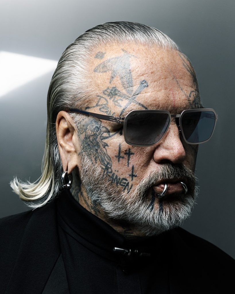 Man wearing aviator sunglasses