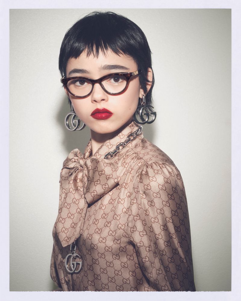 Woman in Gucci optical frames